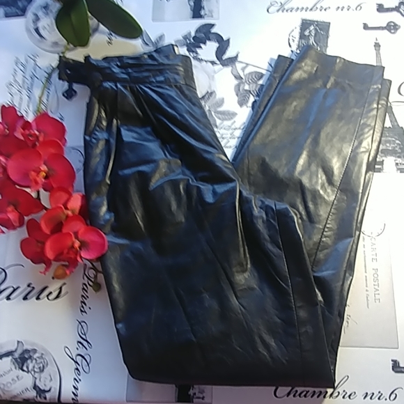Vintage leather trousers year 80 - Picture 1 of 6